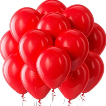 Red Latex Balloons 12" + Helium